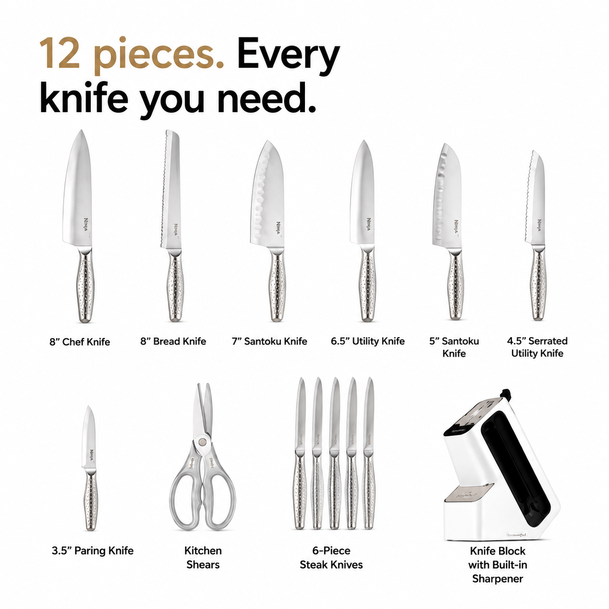 Ninja NeverDull® 12-Piece Premium Knife System